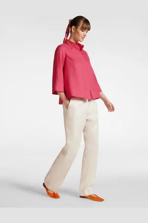 Elena Miro Pantaloni relaxed fit in lino Donna