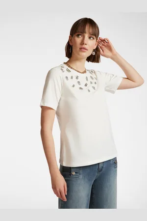 Elena Miro T-shirt con ricamo libellule Donna