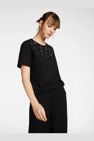 Elena Miro T-shirt con ricamo libellule Donna
