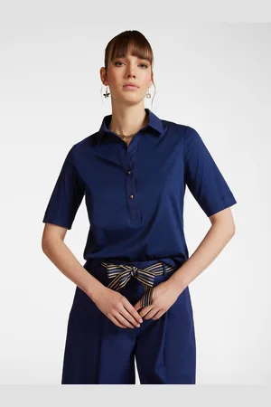 Elena Miro T-shirt con colletto e bottoni Donna