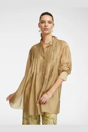 Elena Miro Camicia lunga con pieghe Donna