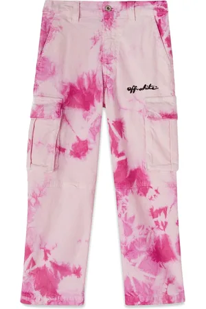 OFF-WHITE Velvet tie dye cargo pants