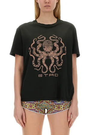 Etro T-shirt con stampa logo