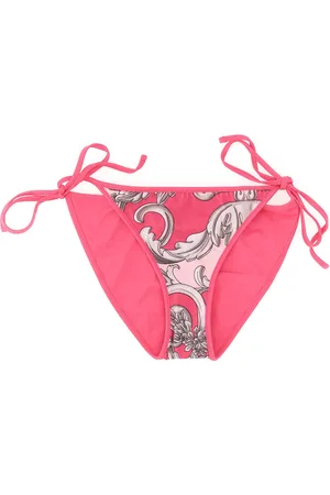 VERSACE Slip bikini con stampa double face