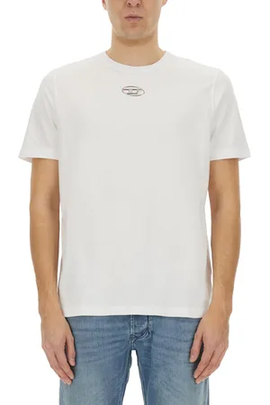 Diesel T-shirt con logo oval d in metallo