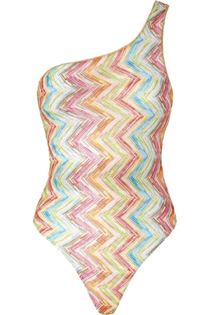 Missoni Costume intero monospalla in tulle stampato