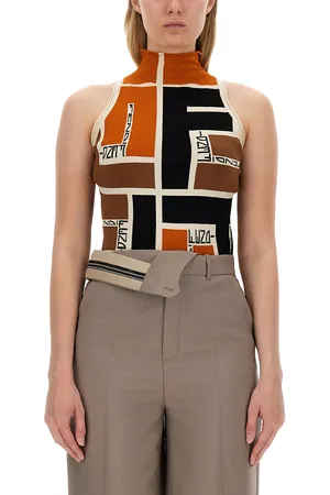 Fendi Top con motivo ff puzzle