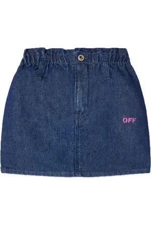 OFF-WHITE Off stamp plain denim skirt