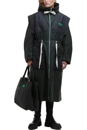 BARBOUR X GANNI Parka in cotone cerato