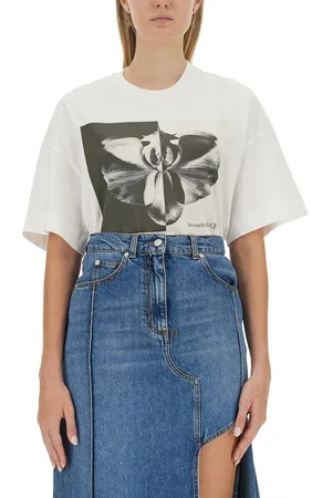 Alexander McQueen T-shirt photographic orchid