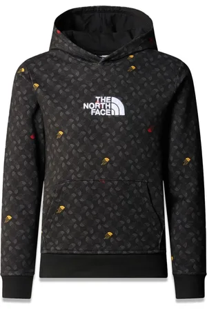 The North Face B drew peak light p/o hoodie print tnf black tnf shadow to