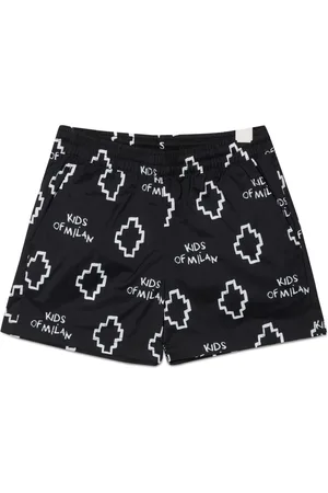 MARCELO BURLON Basic logo aop beachwear shor