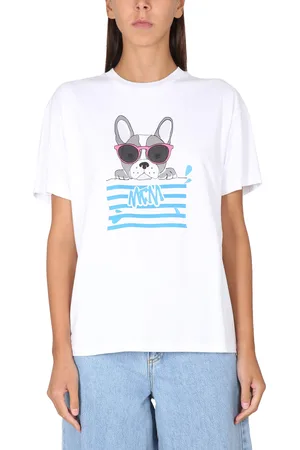 MCM T-shirt in jersey di cotone con stampa logo
