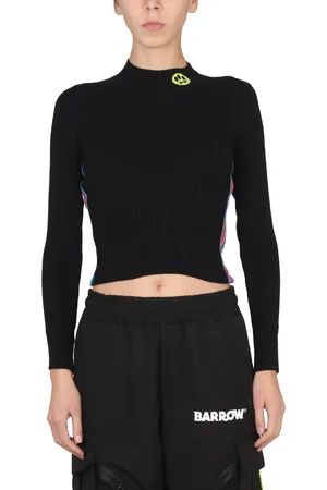 BARROW Top con logo e bande colorate