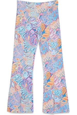 MARCELO BURLON Flare split cuffs trousers