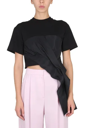 Alexander McQueen T-shirt hybrid drappeggiata
