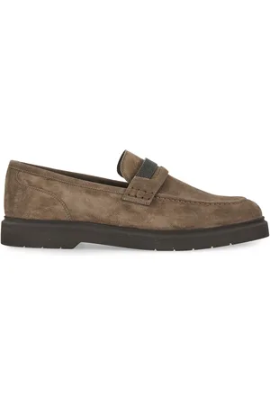 Brunello Cucinelli Mocassino "penny" in camoscio