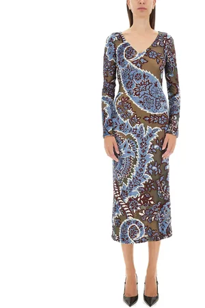 Etro Abito in tulle jacquard di velluto