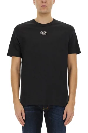 Diesel T-shirt con logo oval d in metallo