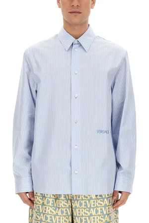VERSACE Camicia a righe seashell baroque