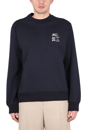 Etro Felpa in cotone con ricamo logo