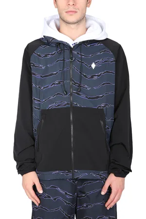 MARCELO BURLON Giacca a vento con stampa "cross"