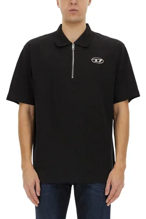 Diesel Polo con logo oval d in metallo