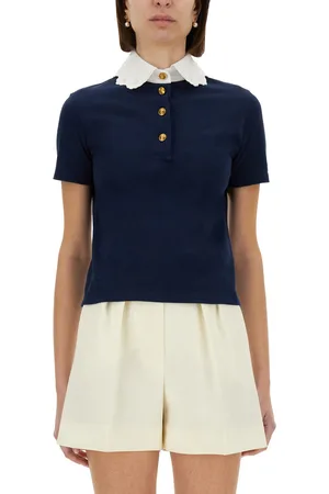 VALENTINO Polo in cotton sweatshirt ricamata