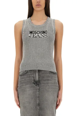 Moschino Top in maglia con logo