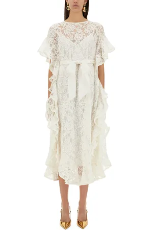 ZIMMERMANN Abito midi in pizzo "crush"