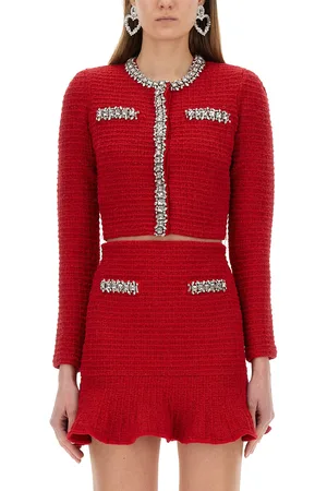 Self-Portrait Cardigan in maglia testurizzata