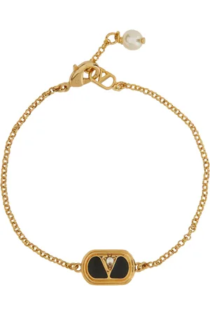 VALENTINO GARAVANI Bracciale "ovalette" in metallo, smalto, cristallo e perla swarovski