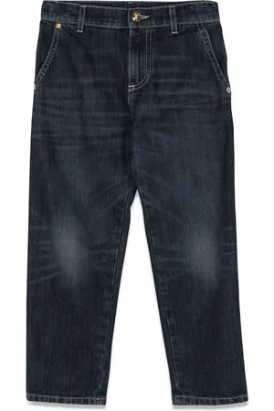 VERSACE Jeans con logo ricamato