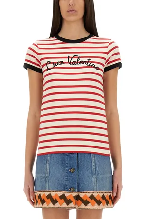 VALENTINO T-shirt in jersey di cotone a righe