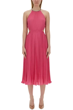 Michael Kors Abito a pieghe in georgette con dettagli cut-out