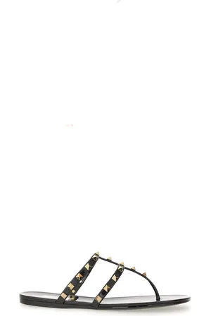 VALENTINO GARAVANI Sandalo basso "rockstud" in gomma