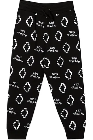 MARCELO BURLON Basic logo aop sweatpant
