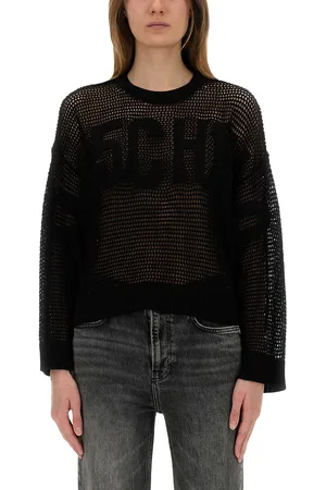 Moschino Maglia a rete con logo