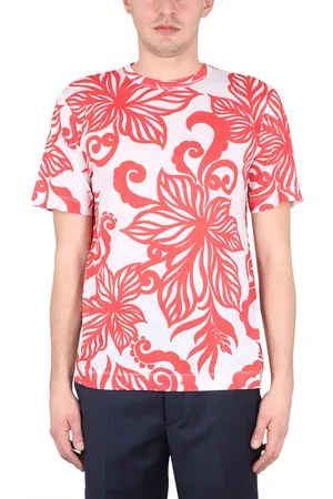 DRIES VAN NOTEN T-shirt in jersey di cotone con stampa floreale