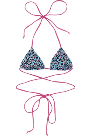 MC2 SAINT BARTH Top bikini con stampa animalier