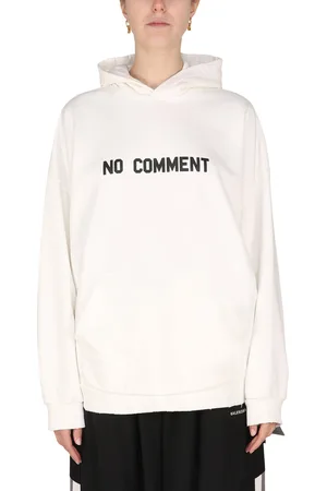 Balenciaga Felpa con cappuccio no comment wide fit