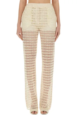 ALYSI Pantalone ampio in macramè