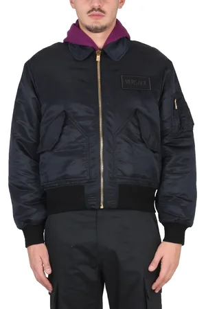 VERSACE Giacca bomber con logo applicato