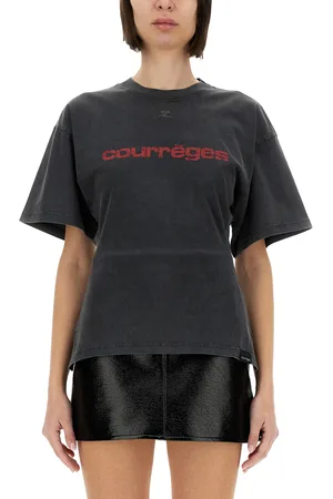 Courrèges T-shirt aderente con stampa