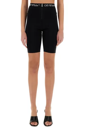 OFF-WHITE Shorts con zip e banda logo