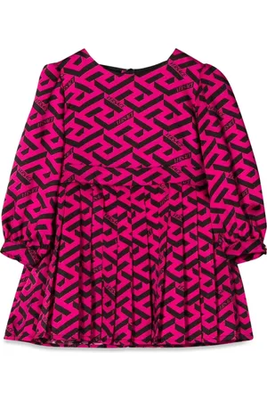 VERSACE Abito m/l greca allover