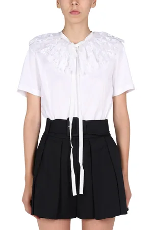 Patou T-shirt con ricami in pizzo