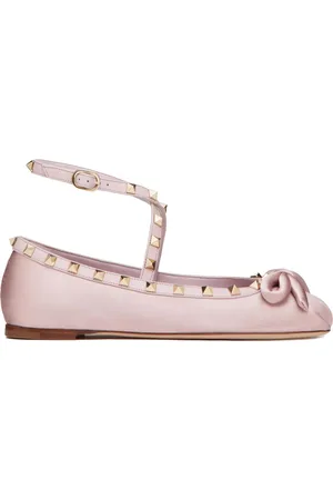 VALENTINO GARAVANI Ballerina "rockstud" in raso