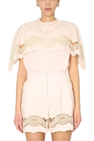 Alberta Ferretti Top mantella con ricami