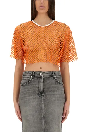 Moschino Top cropped a rete